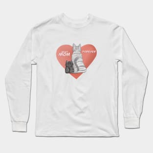 Happy mom cat Long Sleeve T-Shirt